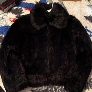 Topshop Black Teddy Jacket